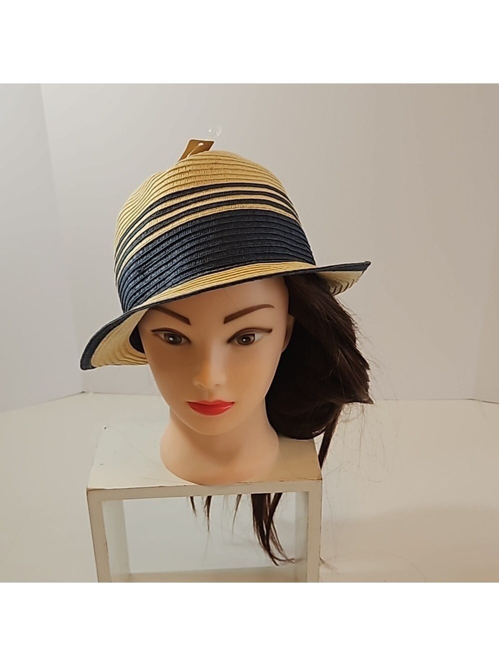 Summer Fedora Hat 100% paper straw Unisex black detail British Style Handmade - Picture 13 of 17